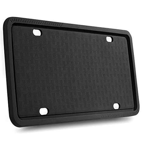 Rain-Proof License Plate Frames Silicone License Plate Frame with Patented Design 5 Drainage Holes Anti-Rust and Anti-Rattle for Car License Plate Frame Rain-Proof License Plate Frames Silicone License Plate Frame with Patented Design 5 Drainage Holes Anti-Rust and Anti-Rattle for Car License Plate Frame